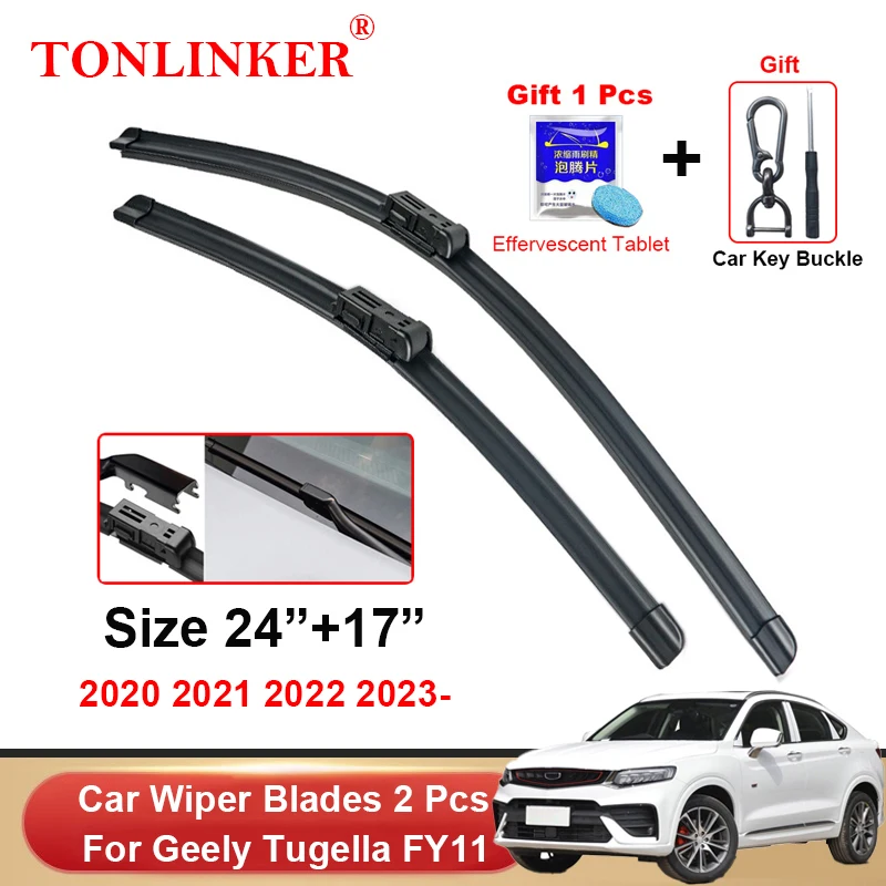 

TONLINKER Wiper Blades For Geely Tugella FY11 2020 2021 2022 2023 Car Accessories Front Windscreen Wiper Blade Brushes Cutter