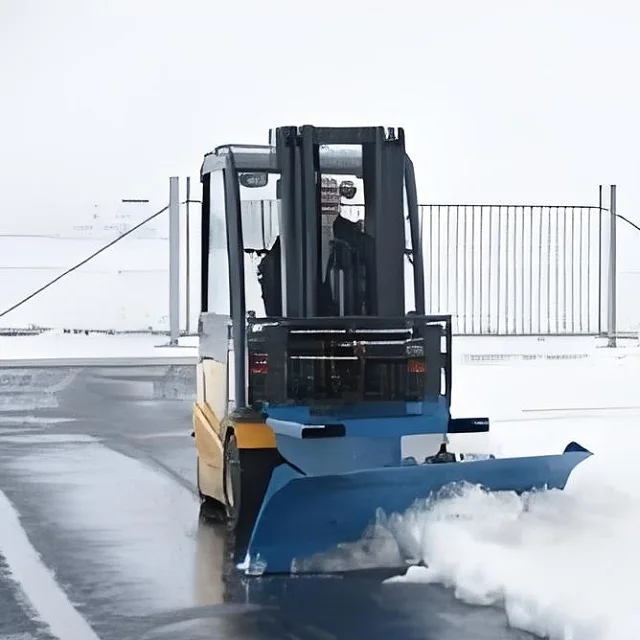 Forklift Snow Plough with Adjustable Blade for Efficient Snow Clearing on Industrial Sites and Roads