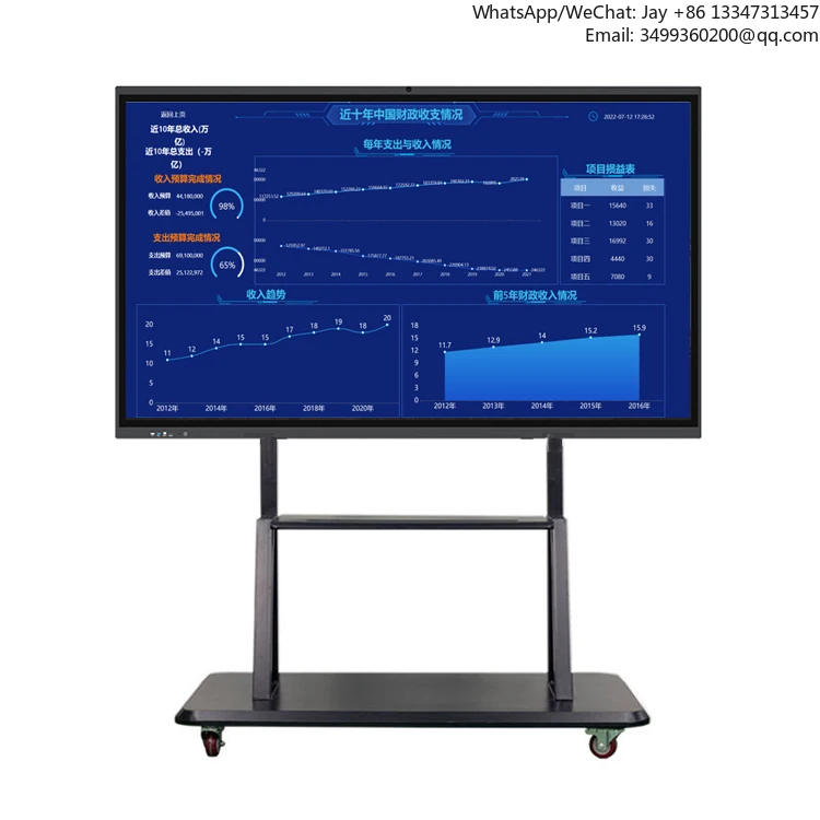 

55 65 75 86 98 Inch Universal Smart Tv Teaching Electronic Large Big Touch Screen Board Clever Touch Interactive Whiteboard