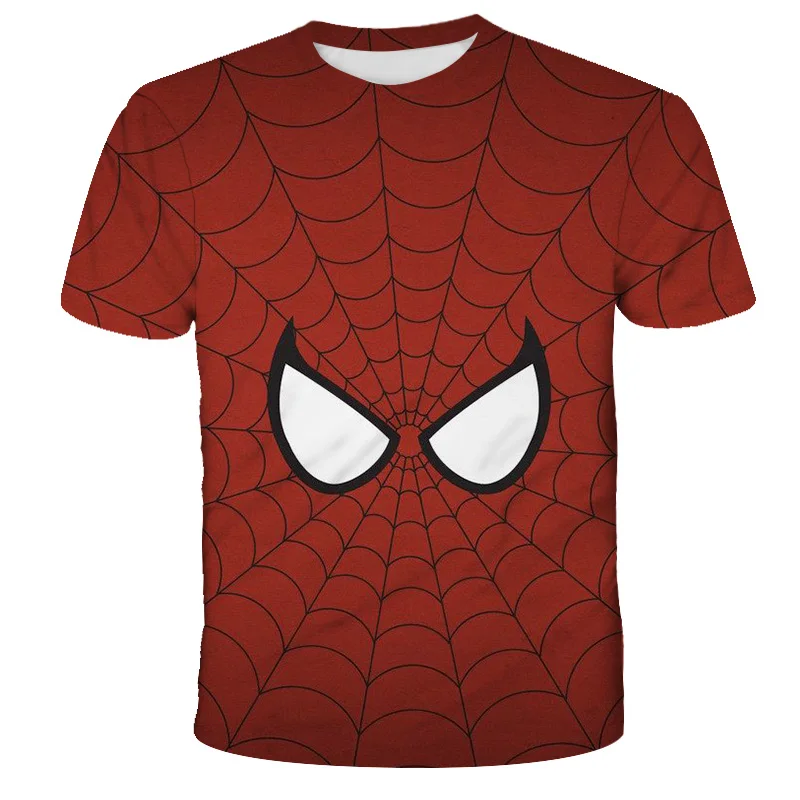 Fashion Boys' Marvel T-shirt Super-man Black T Shirts Summer Kids Clothes Casual Child Top Streetwear Men's Daily Short Sleeved