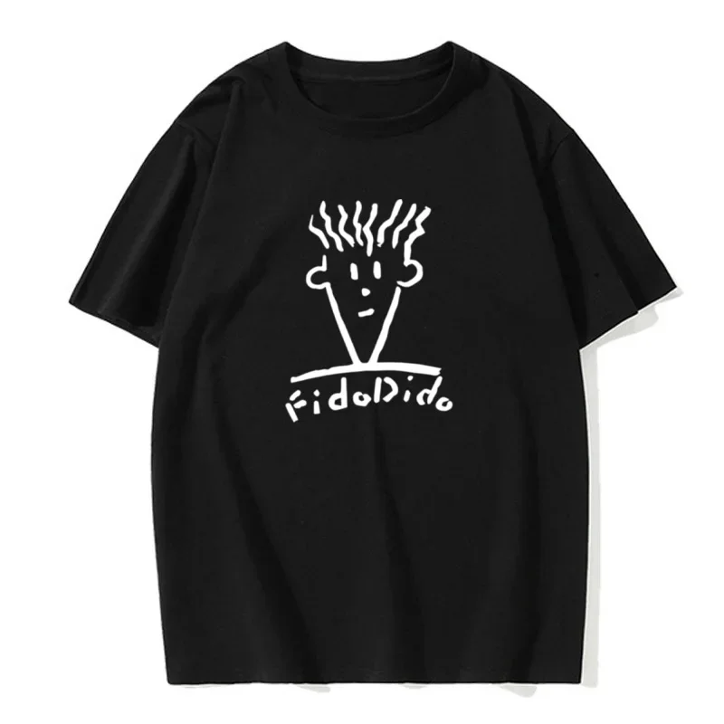 Harajuku Print Streetwear męska koszulka letnia na co dzień z krótkim rękawem luksusowa modna koszulka Fido Dido popularne ubrania do napojów