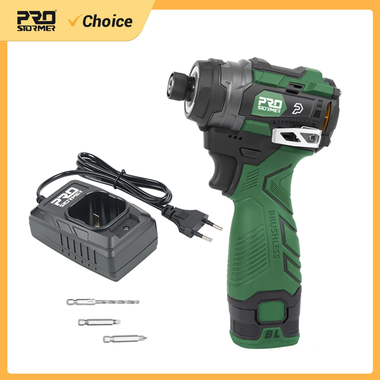 

17V Brushless Electric Screwdriver 140Nm Wireless Power Driver 3-Speed Lithium-Ion Battery LED Light Woodworking By PROSTORMER