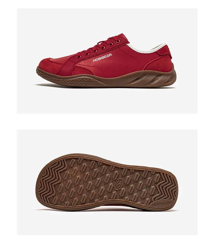 HOBIBEAR Barfußschuhe für Damen und Herren, breiter Zehenbereich, leichte Turnschuhe, lässige, farblich abgesetzte Wanderschuhe aus Kunstleder – Detail 5