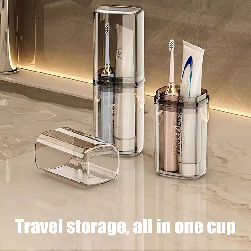 حاويات سفر لفرشاة الأسنان الشفافة، علبة فرشاة أسنان محمولة للاستخدام الخارجي/رحلة عمل/ملحقات السفر #4