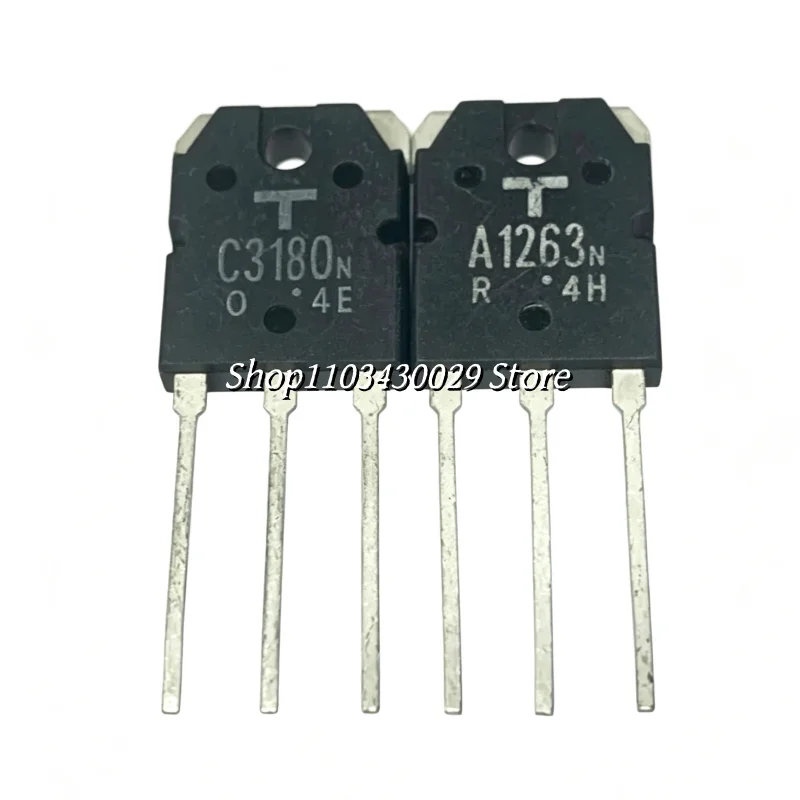 5 pares de transistores de potencia de audio NPN PNP 2SC3180 C3180 2SA1263 A1263 TO-3P originales