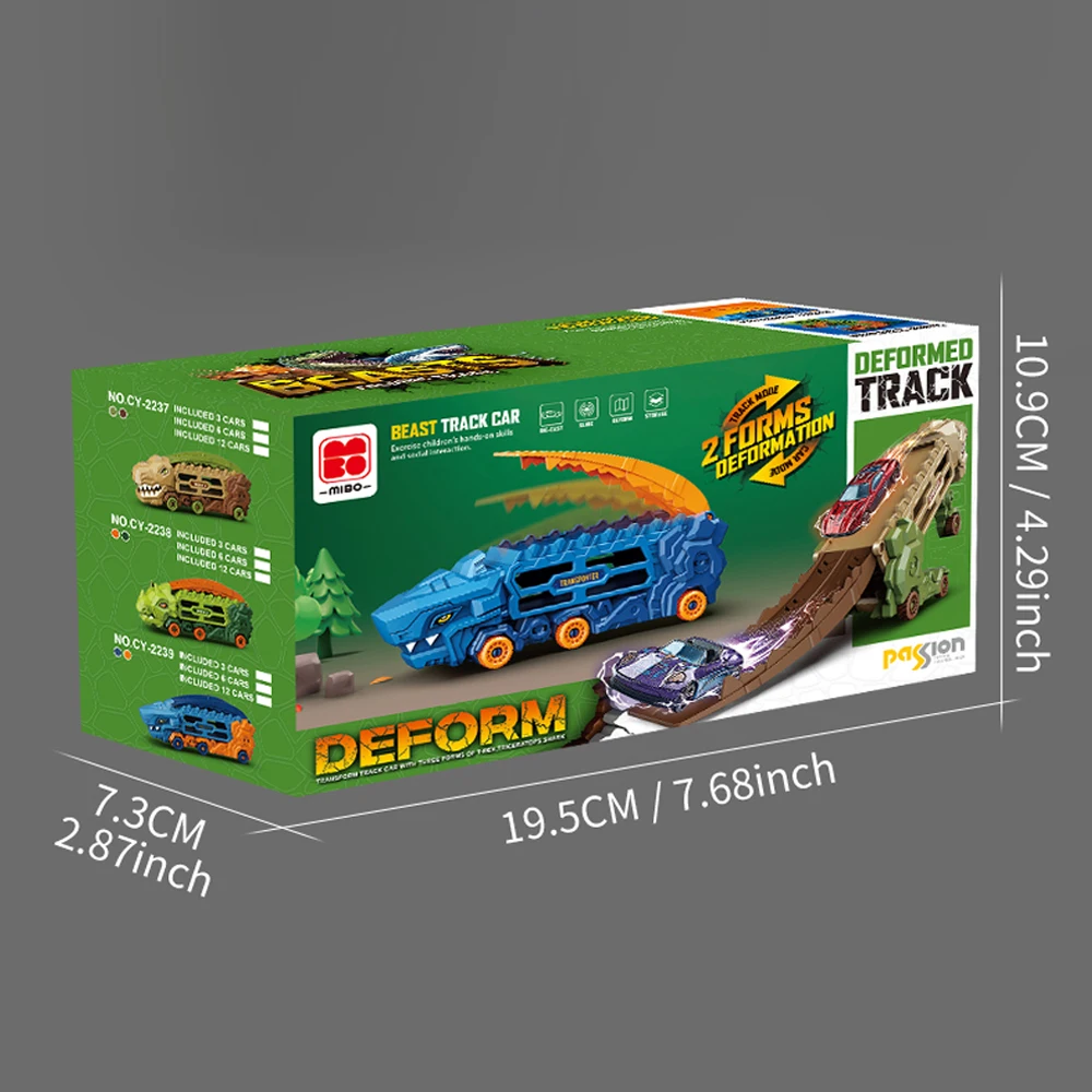 Transform toy car, catapult toy car combination - color box packaging - suitable for boys and girls as gifts