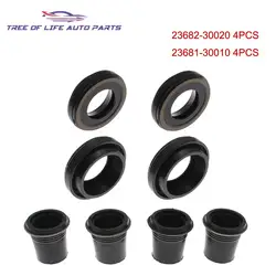 8PCS Valve Cover Oil Seal Kit For TOYOTA HILUX 2KD KUN25 KUN26 HIACE KDH200 DIESEL 23681-30010 2368130010 23682-30020 2368230020