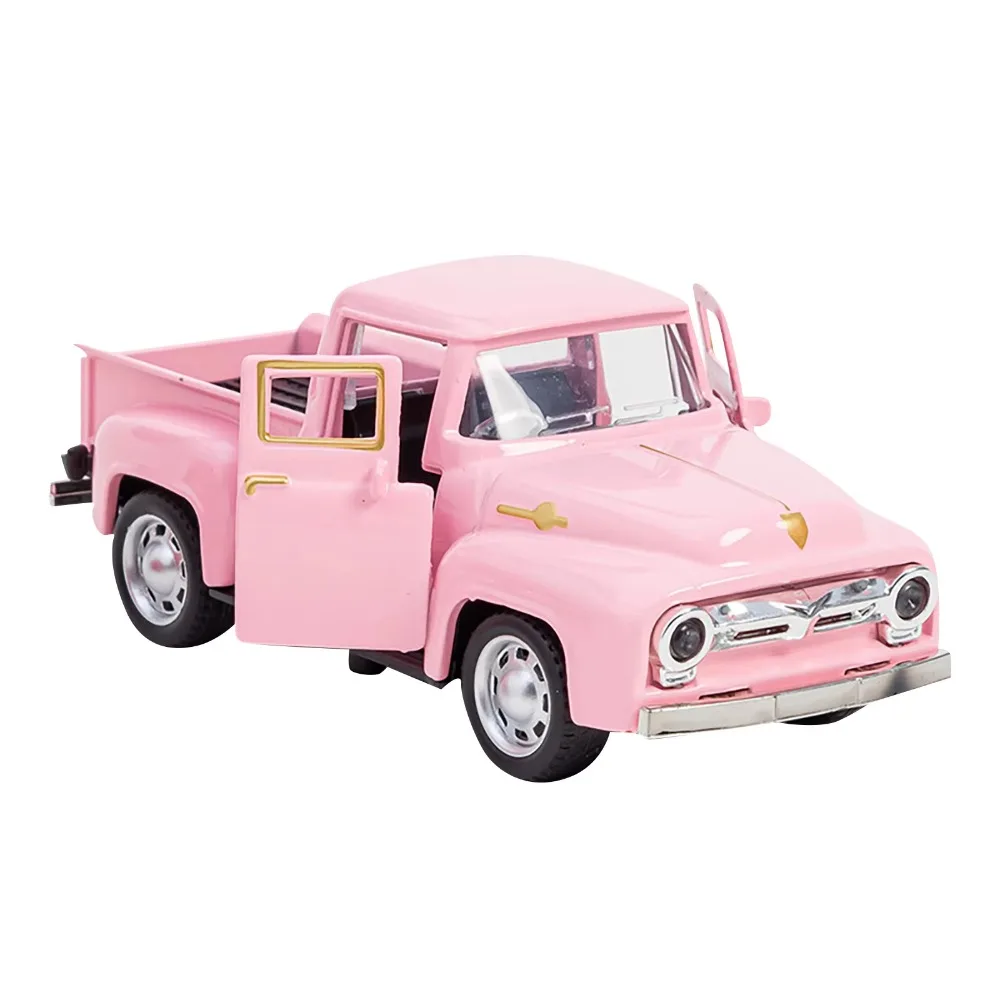 Creativiteit Mini Paasei Truck Model 12,5 CM Metalen Paaswagen Model Met 5 Eieren Duurzaam Pasen Vintage Pickup