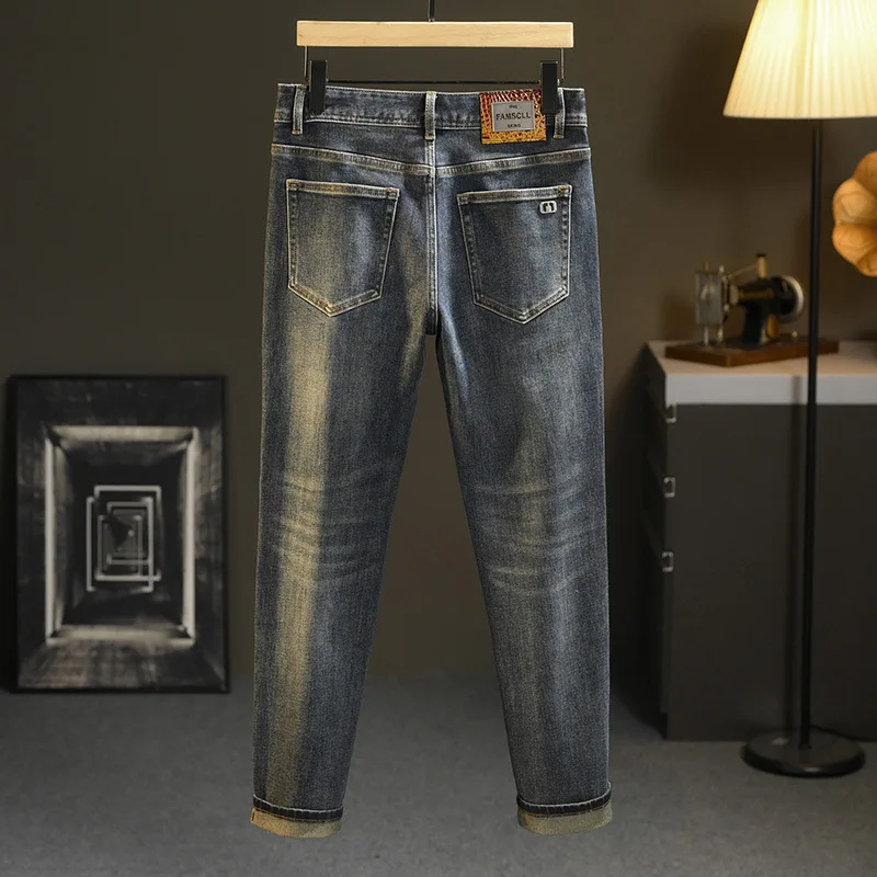 

2024new jeans men's slim fit all-matching fashion brand high-end casual fashion spring and autumn light luxury trendy long pants