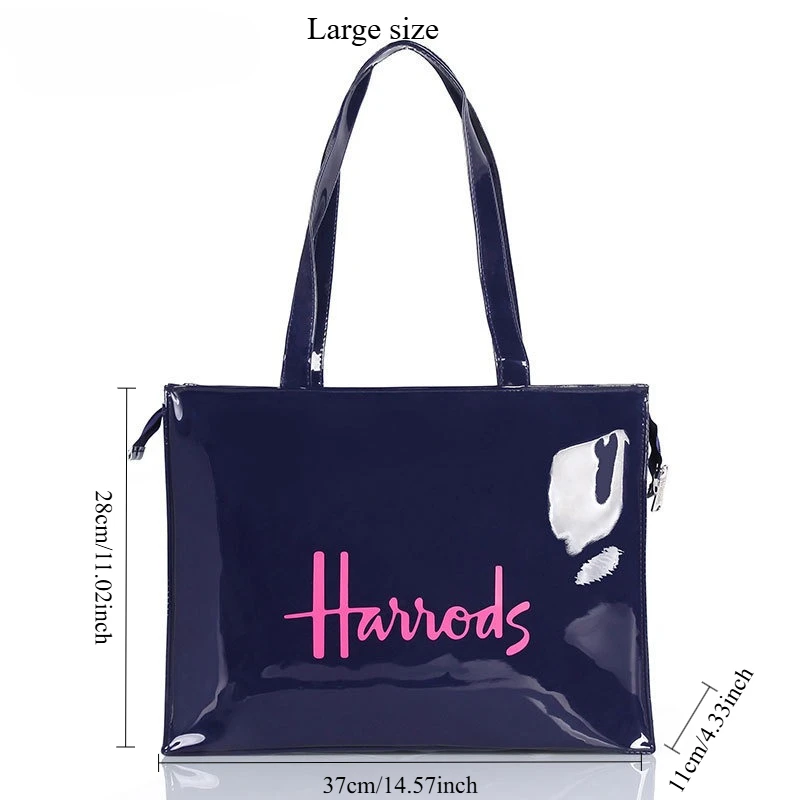 Minimalistische Wasserdichte PVC-Handtasche für Damen, Tragbare Einkaufs- und Aufbewahrungstasche – Detail 3