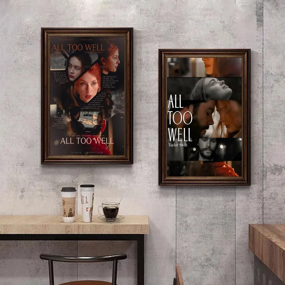 ملصقات أنمي تذكارية لفيلم قصير ، جودة عالية ، فن جداري ، ملصقات عتيقة للمنزل ، ديكور غرفة كاواي ، كلمات جيدة للغاية