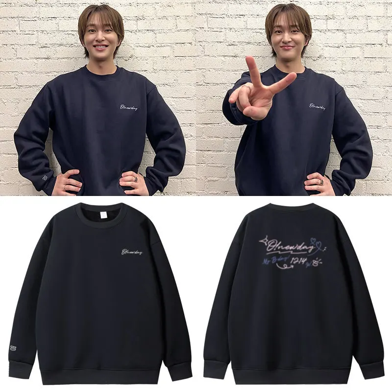 SHINee ONEW O! New Day Sweatshirts kpop fashion Letter print Round neck pullover men women autumn loose Sweatshirt for fans tops