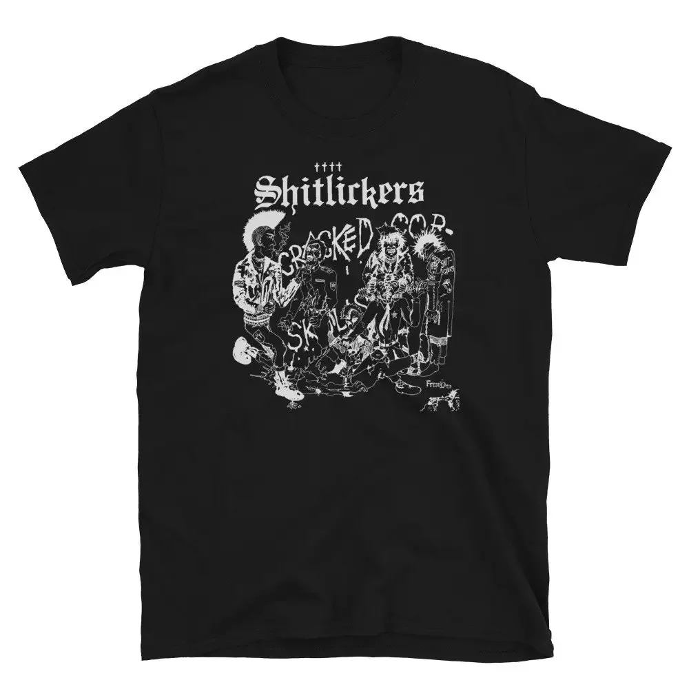 SHITLICKERS Cracked Cop Skulls shirt