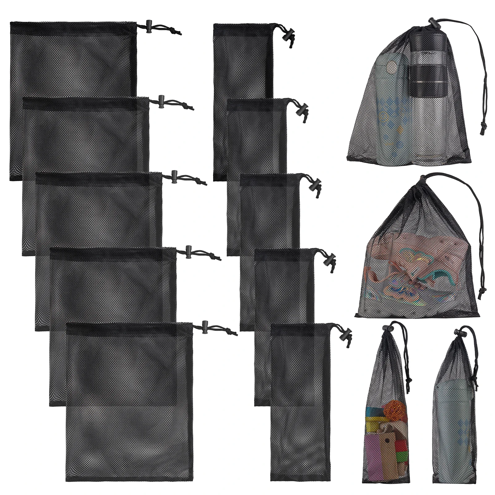

10 шт., сетчатые маленькие мешки на шнурке, сетчатые мешки для белья с застежкой на шнурке, маленькие спортивные мешки для хранения, путешествий и спорта