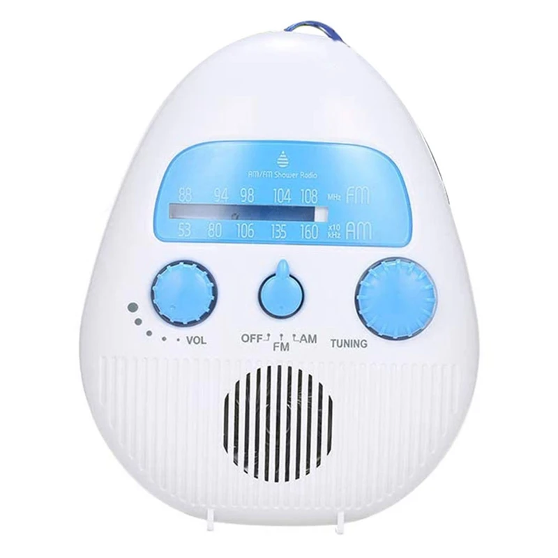 Audio impermeable portátil AM/FM Radio altavoz baño ducha Radios para el hogar baño al aire libre