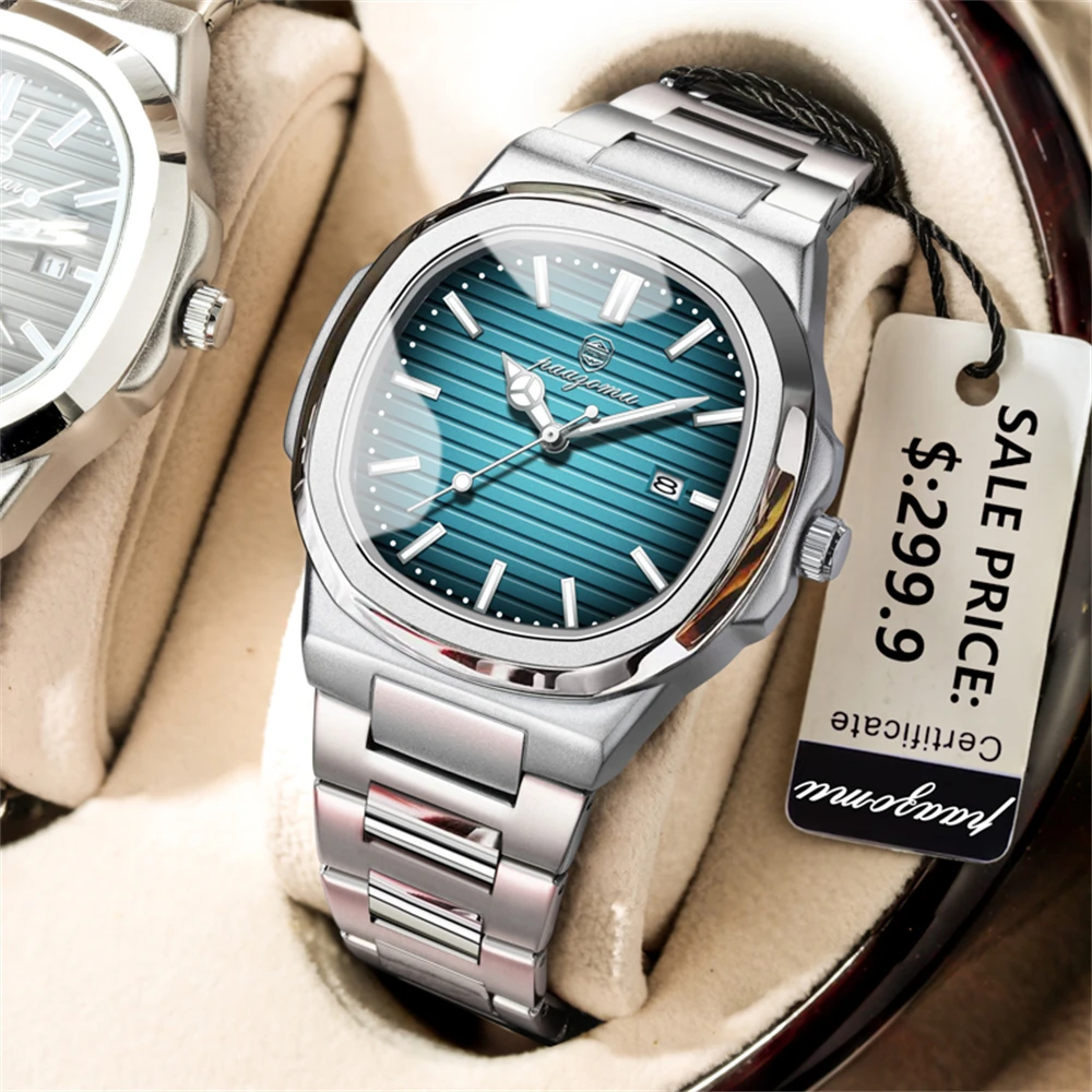 PENGAGAR лучший бренд класса люкс мужские кварцевые часы водостойкие мужские часы с датой из нержавеющей стали деловые мужские часы Relogio Masculino
