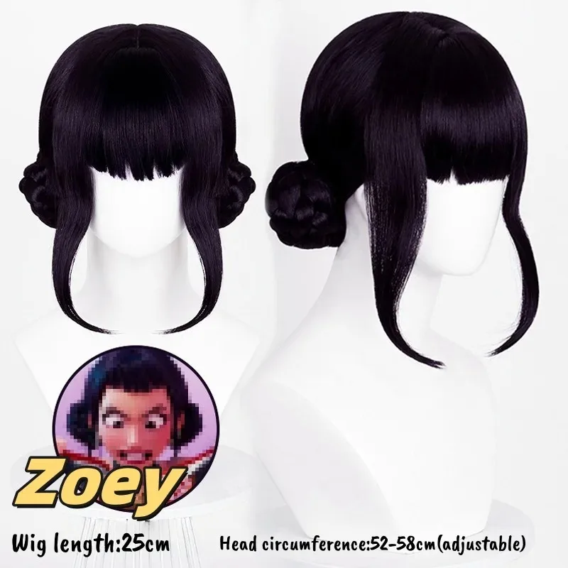 Disfraz de cazadores de belleza, pelucas Rumi, Cosplay para niños, pelucas de disfraz de Anime Mira Zoey para mujeres, peluca trenzada púrpura, accesorio de Cosplay para Halloween