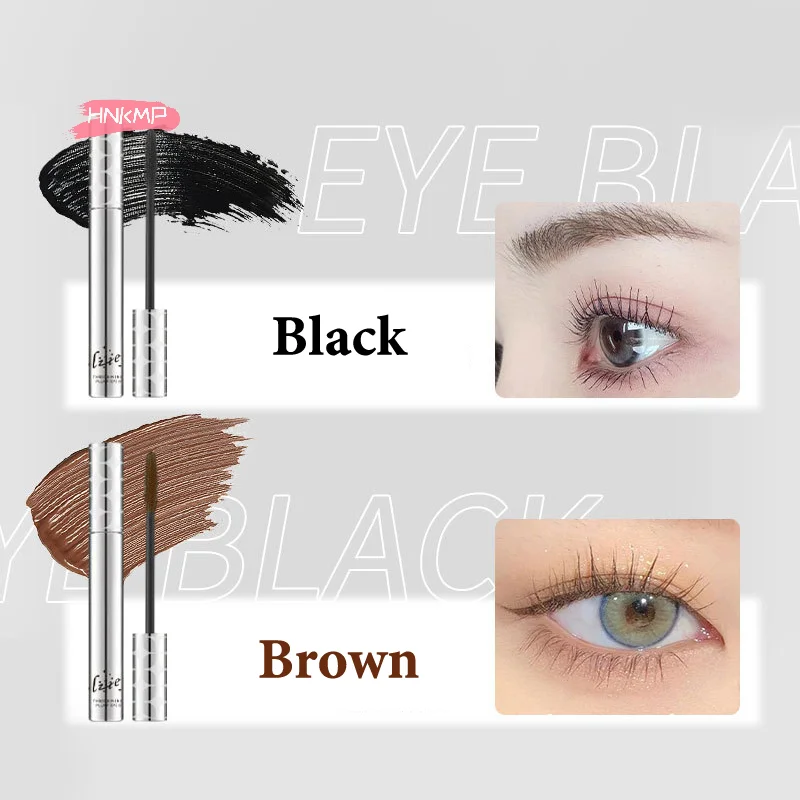 Mascara allungante per ciglia impermeabili a lunga durata, setoso nero/marrone, estensione delle ciglia, trucco, bellezza, cosmetico per gli occhi