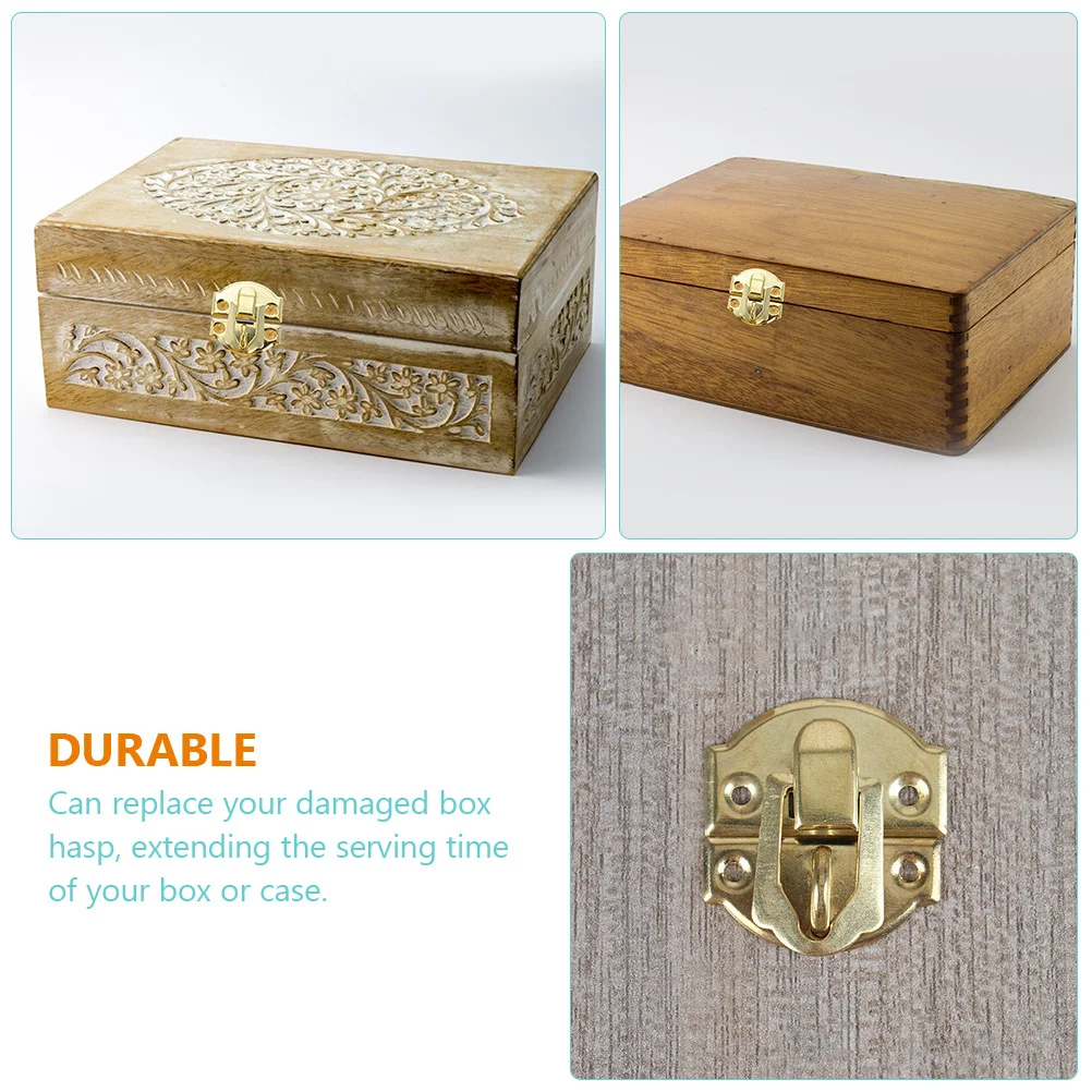 

30Pcs Cabinet Hasp Latch Set for Wooden Case Drawer Trunk Box Hasp Iron Fastener Repair Kit Decorative Storage Lock