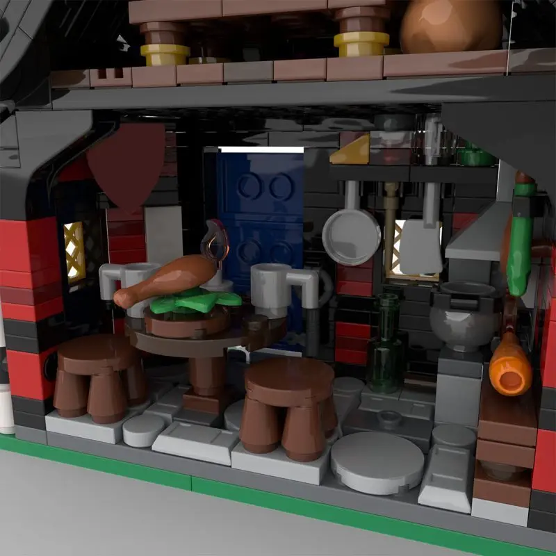 2026 blocos de construção castelo medieval modelo modular alerta hotel empilhados arquitetura building brinquedo criativo presente brinquedo educativo