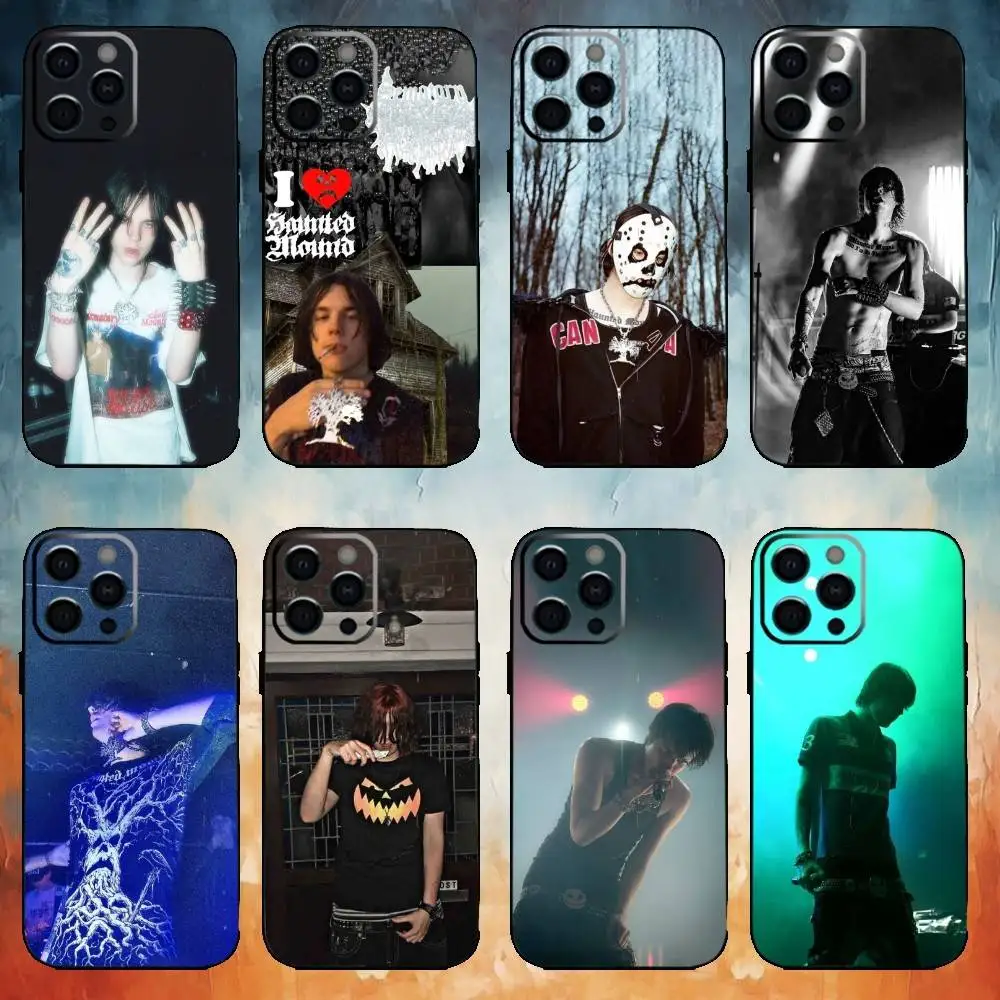 حافظة هاتف S-Sematary Haunted Mount لهاتف iPhone17,16,15,14,13,12,11 Plus، Pro Max غطاء أسود ناعم