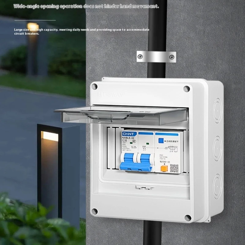 Boîte de Distribution, boîte de commutation d'air, boîte de commutation d'air en plastique étanche à la pluie, boîte de commutation à courant fort domestique montée en Surface extérieure