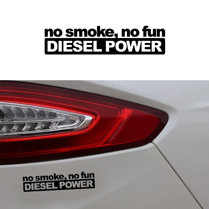 30*7cm NO-SMOKE-NO-FUN-DIESEL-POWER Vinyl Decal Car Sticker for Window Bumper Headlamps Reflector