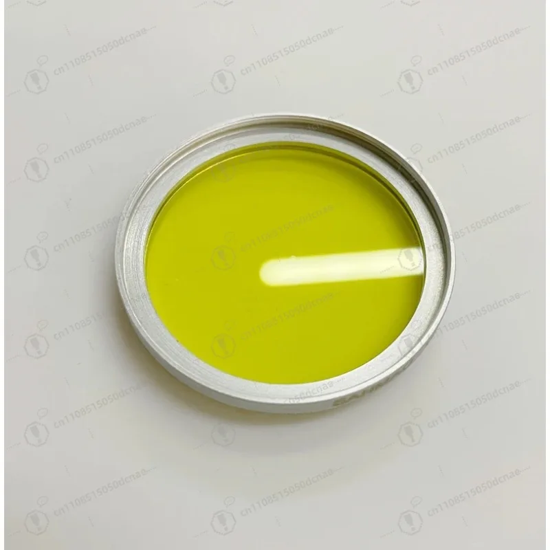 39mm Yellow Green UV Lens Filter with Silver Copper Ring for E39 Camera Lens