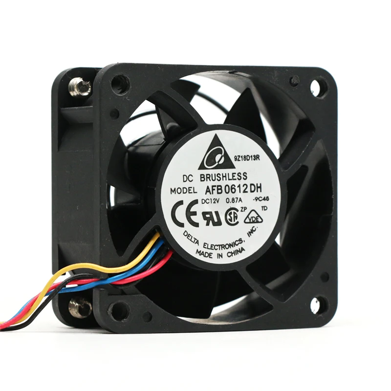 Delta AFB0612DH 9C46 DC 12V 0.87A 60x60x25mm 4-Wire Cooling Fan