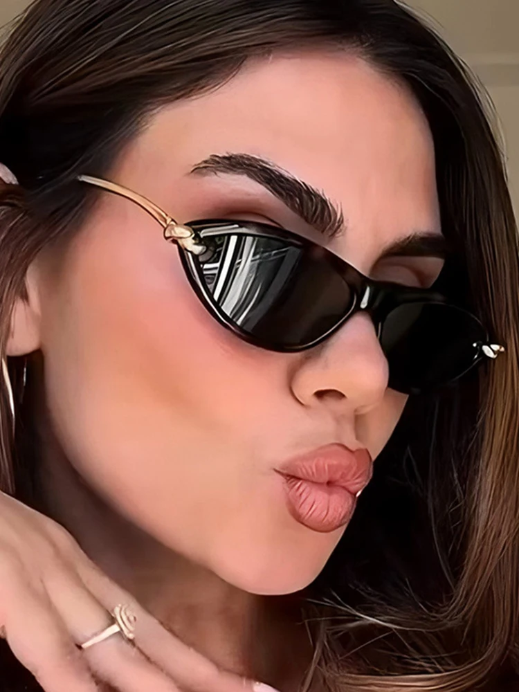 Vintage lunettes de soleil œil de chat femmes 2025 marque Designer mode lunettes de soleil femmes tendances nuances extérieur lunettes UV400 310515