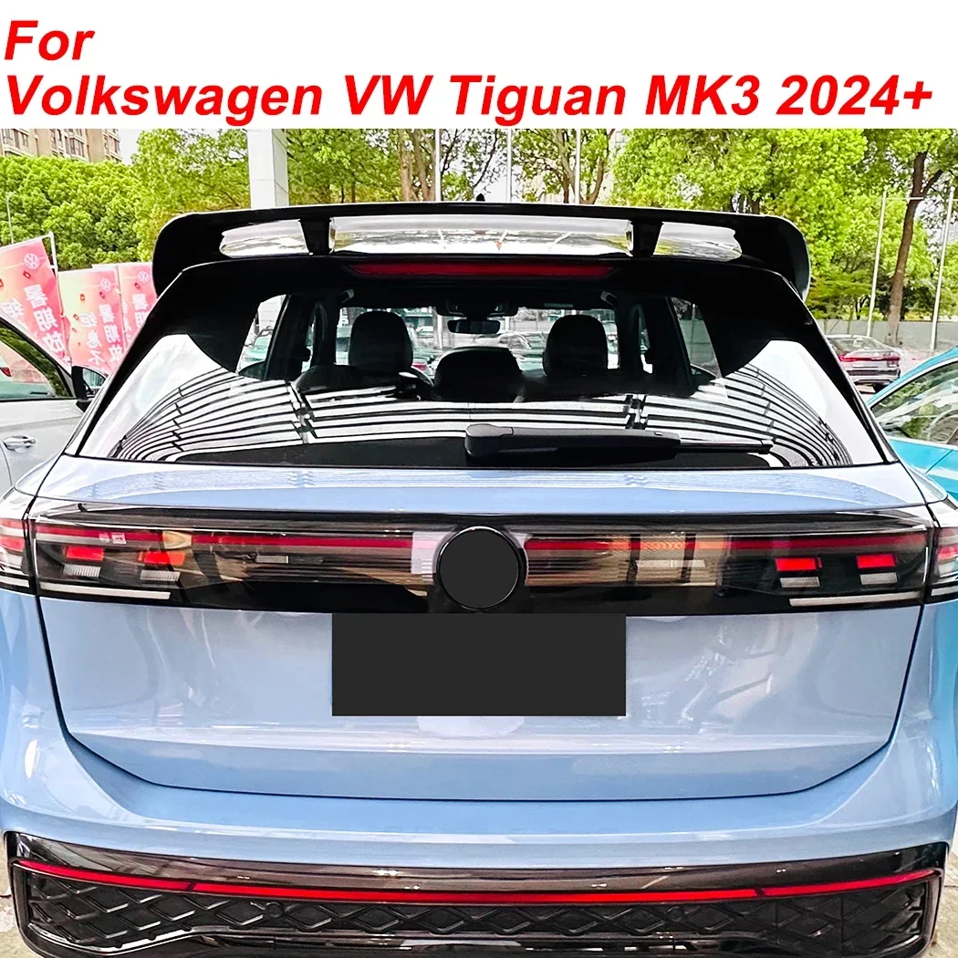 

Rear Roof Spoiler For Volkswagen VW Tiguan MK3 2024+ Car Trunk Splitter Spoiler Body Kit Gloss Black/Carbon Look ABS Plastic