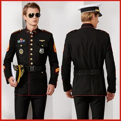 High Quality Captain Suit USMC United States Marine Corps Dress Uniform Sailor Costume Security Guard Concierge Workwear