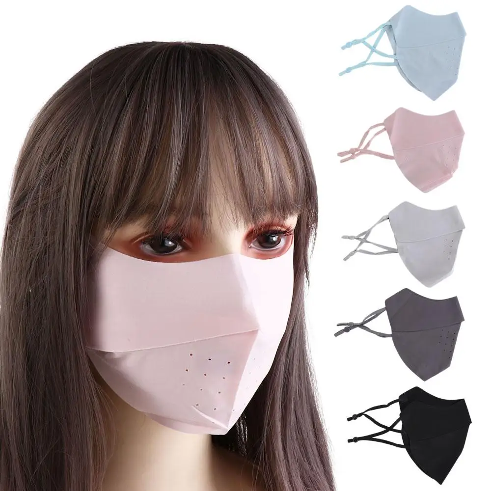 Mask Quick-drying Anti-dust Breathable Anti-UV Driving Masks Sunscreen Mask Ice Silk Face Protection Face Mask Face Cover