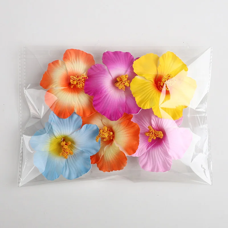 6-teiliges Set Hawaiianische Blumen-Haarspangen Künstliche Blumen-Haaraccessoires Sommer Geburtstagsparty Dekoration Frauen Mädchen Geschenk