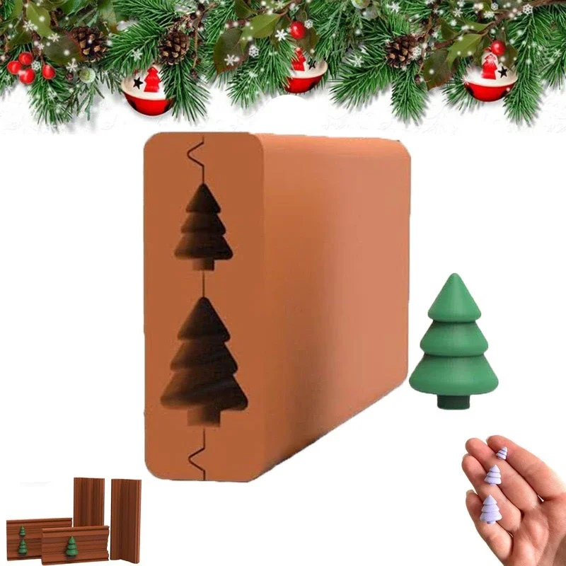 3D Christmas Tree Roller Clay Tools Diy Clay Bead Rolling Polymer Clay Mold Sculpture Earring Pendant Decoration Making Crafts