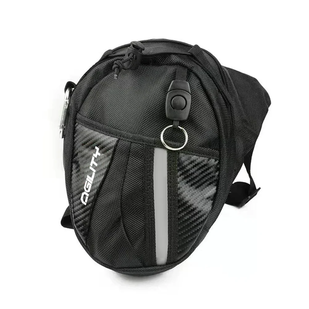 Motorcycle Leg Bag for KYMCO Agility 50/125/150/200 RS/City/S Carbon Hard Shell Waterproof Thigh Pack, Drop Leg Pouch for Riding view 6