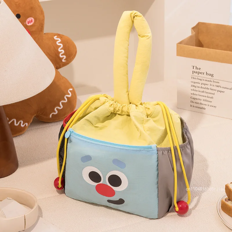 New Women's Makeup Bag Fashionable High Quality Casual Portable Shoulder Bag Cartoon Cute Versatile Girl Drawstring Storage Bag