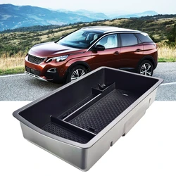 For Peugeot 3008 2017-2023 Car Armrest Storage Box Center Console Organize Tray Storage Box Central Tidying Interior Accessories