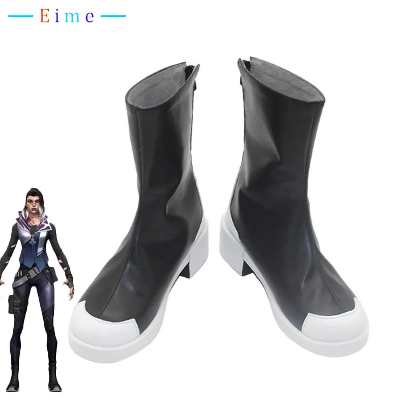 

Fade Cosplay Shoes Game Valorant Cosplay Prop PU Leather Shoes Halloween Carnival Boots Custom Made