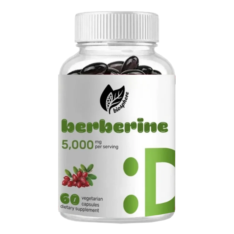 97% Pure Berberine Maximum Turmeric Supplement, 5000 Milligrams Per Serving, 60 Vegetable Capsules, Non GMO