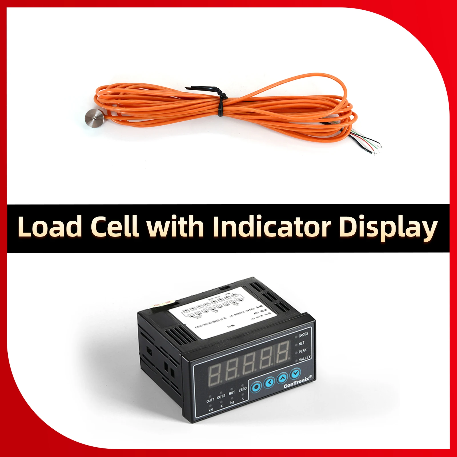 

Mini Load Cell Sensor Test Tension and Compression Force,Stainless Steel,High Precision,Peak/Valley Lock Unit Conversion