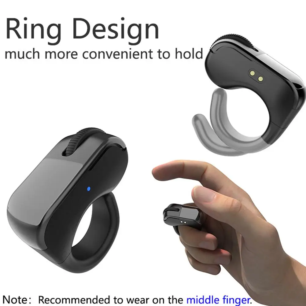 

For Rokid AI Smart Glasses Ring Controller Rechargeable Bluetooth 5.3 Flip Page Teleprompter Smart Glasses Accessories