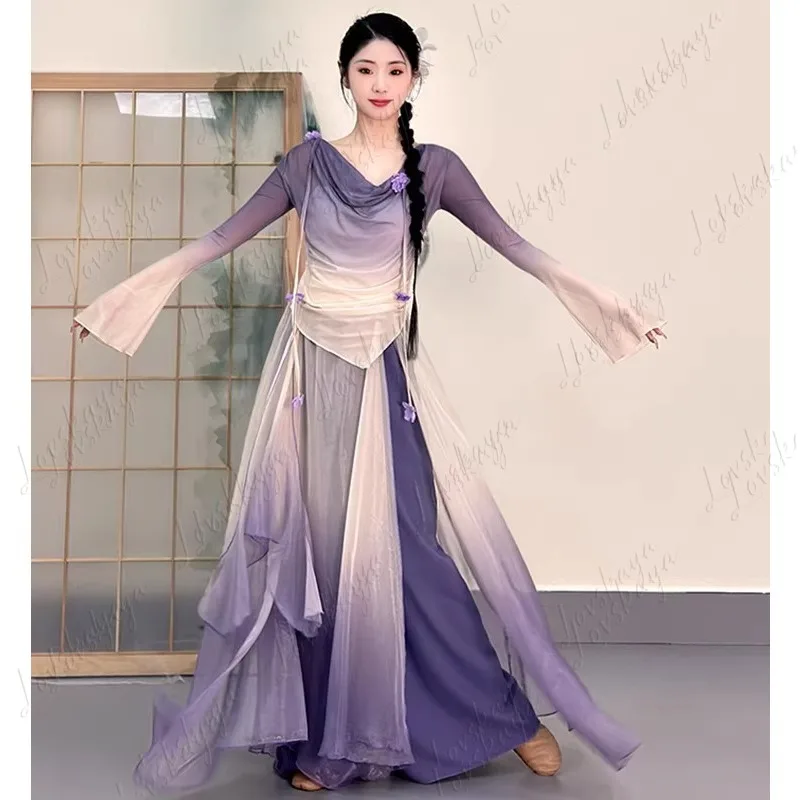 

Classical Dance Clothes Gradually Change Body Rhyme Gauze Clothes Female Chinese Dance Folk Dance Performance Clothes
