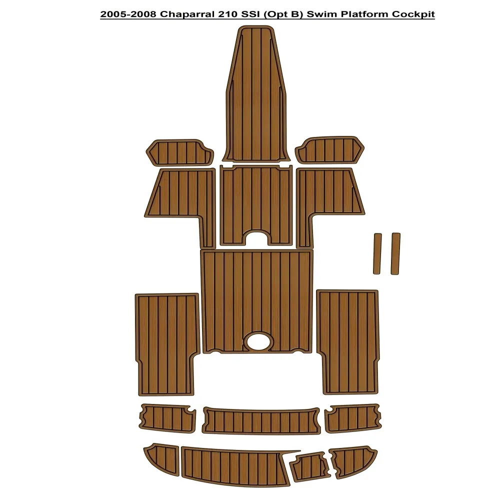 

2005-2008 Chaparral 210 SSI (Opt B) Swim Platform Cockpit Pad Boat EVA Teak Deck Floor Mat SeaDek MarineMat Style Self Adhesive