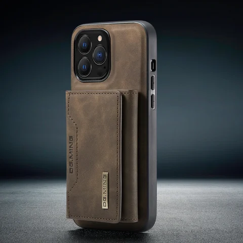 Съемный магнитный кожаный чехол 2 в 1, чехол для IPhone 16 17 Pro Max 15 13 12 11 14 Plus Se 2022, чехол-бумажник с карманом для карт — фото товара