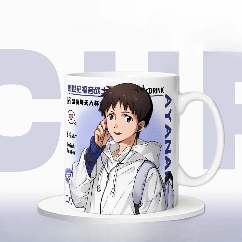 كوب نيون جينيسيس إيفانجيليون أيانامي ري أسوكا لانغلي سوريو إيكاري شينجي كوب إبداعي عالي القيمة كرتوني للزوجين كوب قهوة بالحليب