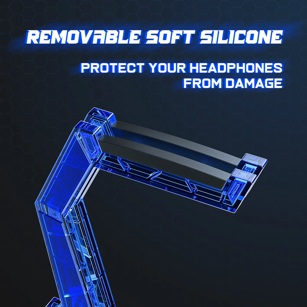 ONIKUMA ST-3 Stable Headset Stand Acrylic Head-mounted Gaming Headphones Holder Acrylic Head-mounted Stand for PC Gamer