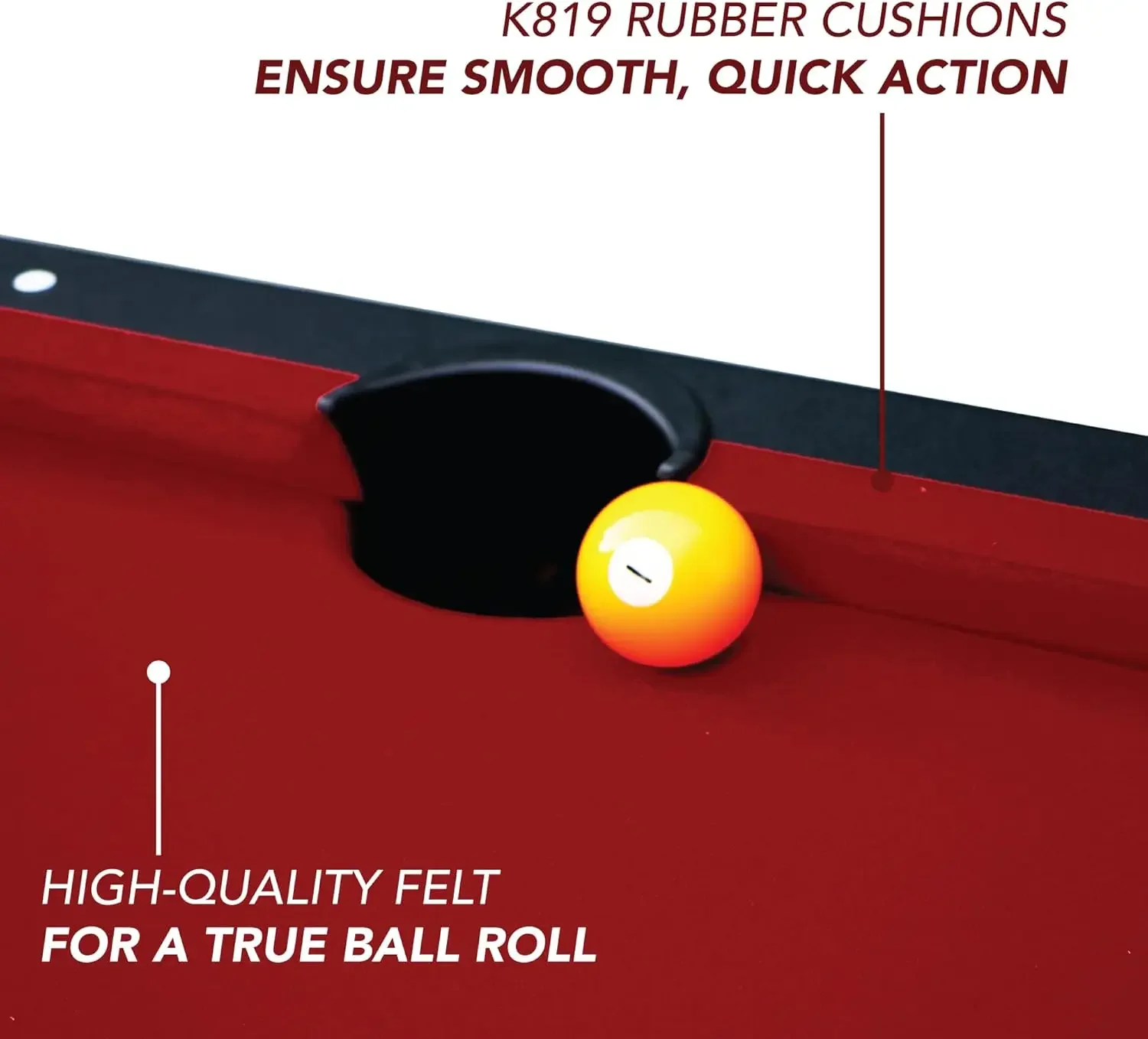 Hot 6-ft Pool Table with Table Tennis Top - Black with Red Felt