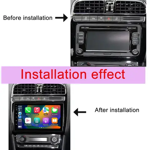 QLED Screen for Volkswagen VW POLO 5 2011 - 2016 WIFI CarPlay Car Radio Video Audio Multimedia Player GPS Navigation DSP Stereo