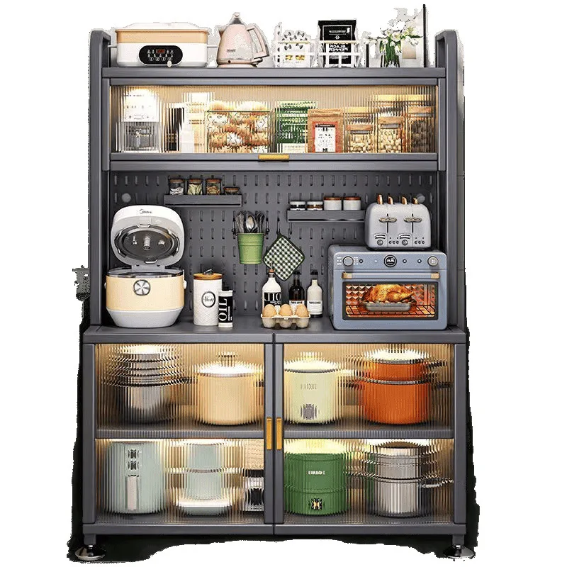 

Kitchen Side Cabinet Thickened Storage Cabinet Living Room Multi-layer Dust Locker Oven Microwave Oven Appliance Locker